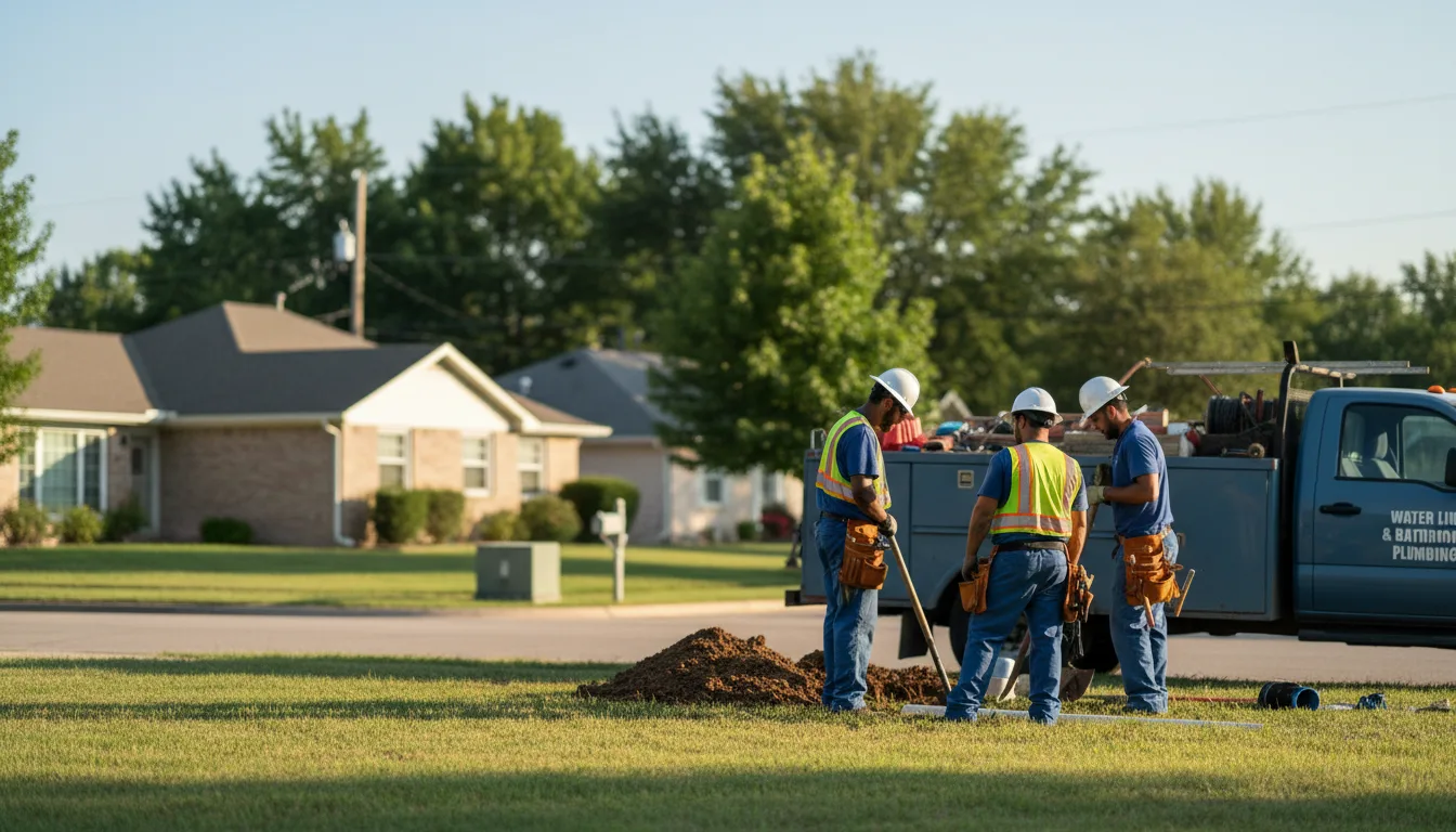 Residential water line and bathroom plumbing service in Mclouth, KS